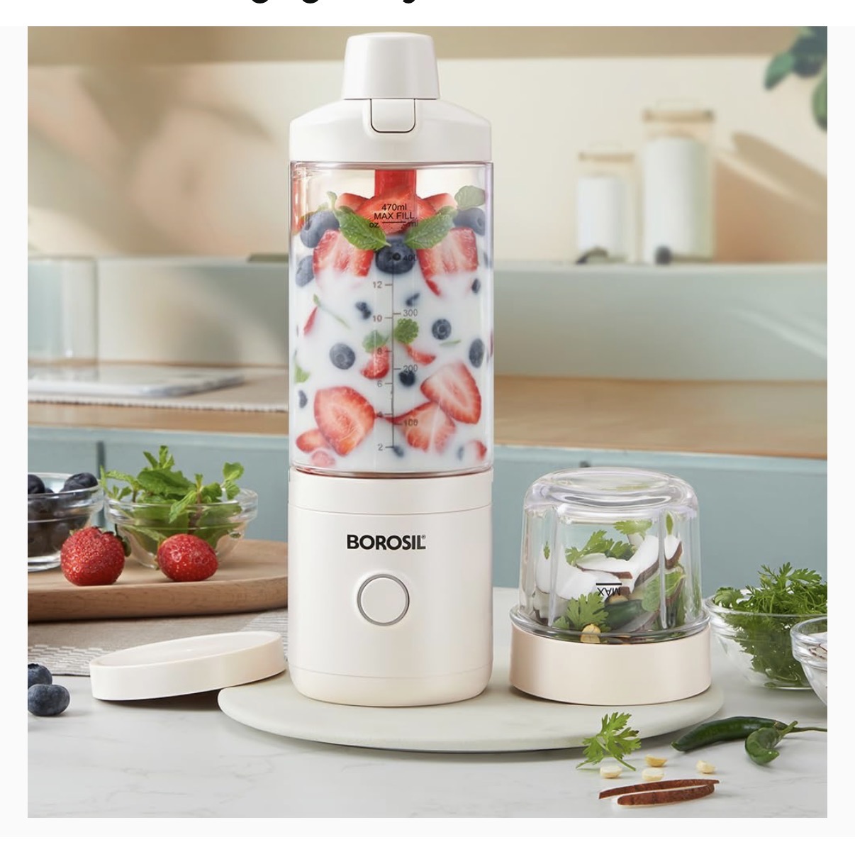 2 in 1 Blender (borosil)